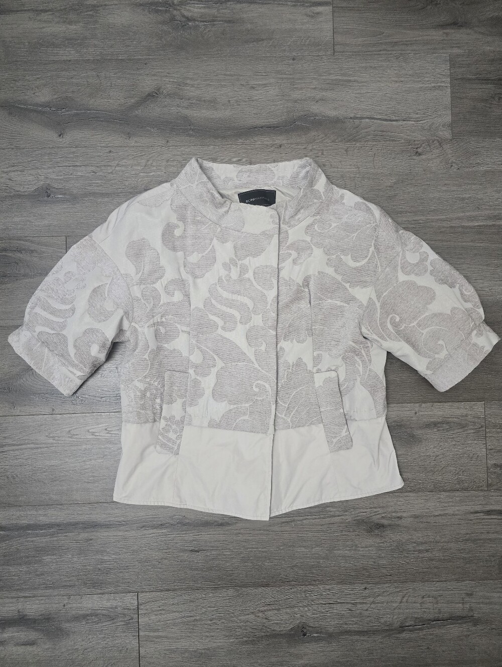 BCBGMAXAZRIA Haya Textured jacket Cream Size Medium